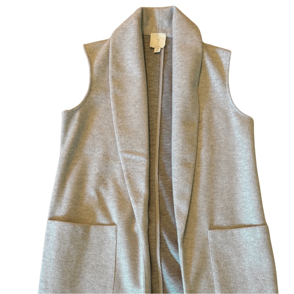 Joie - Gray Sleeveless Open Front Cardigan Vest - size Small